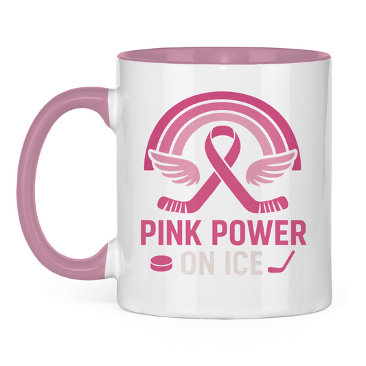 Tasse zweifarbig PINK POWER ON ICE
