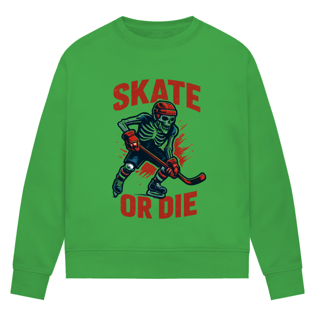 Ladies Sweatshirt HALLOWEEN SKATE OR DIE