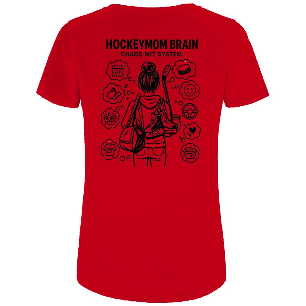 Ladies T-Shirt HOCKEYMOM BRAIN (front&back)