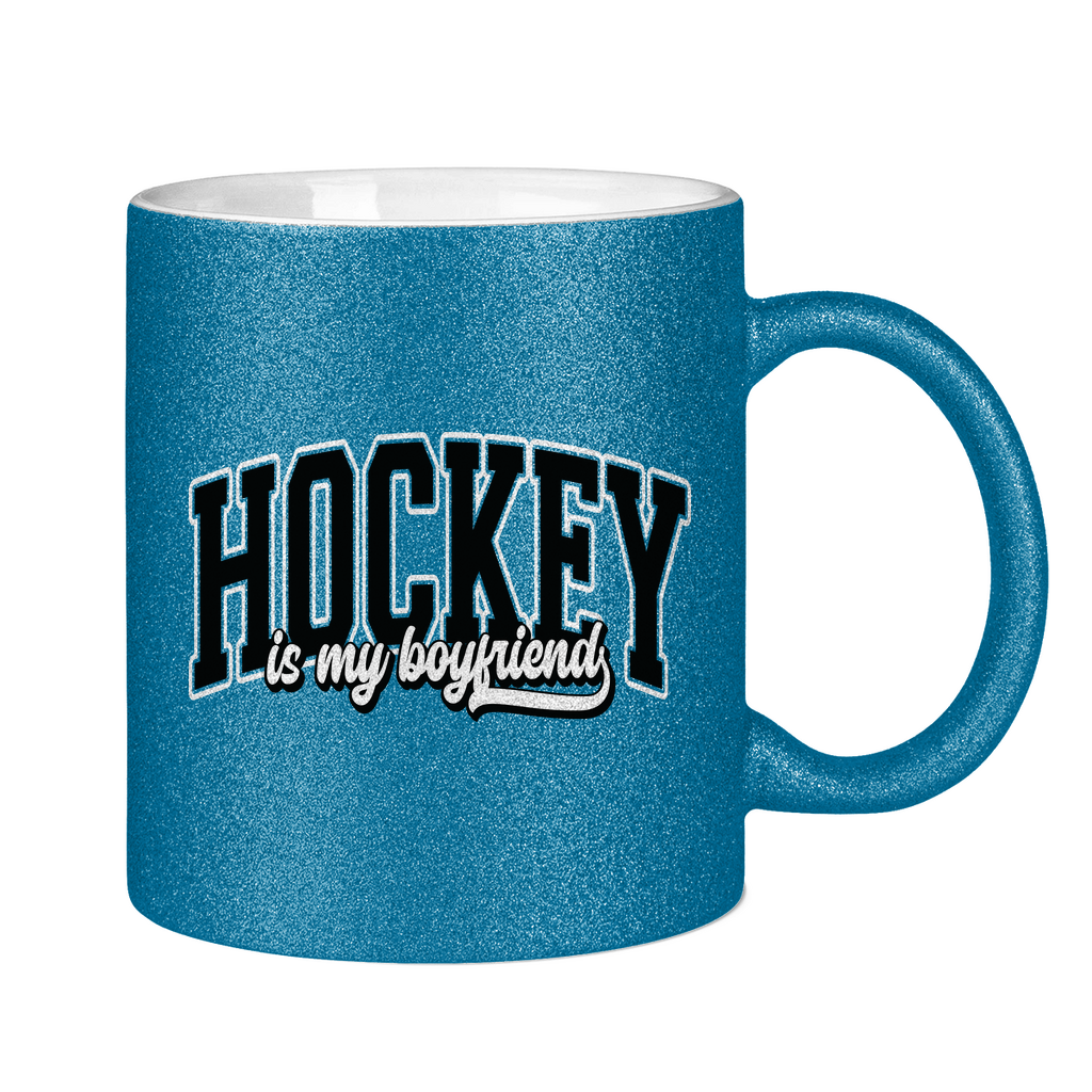 Glitzertasse HOCKEY IS MY BOYFRIEND