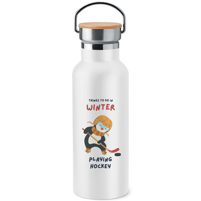 Edelstahl-Trinkflasche PINGU HOCKEY