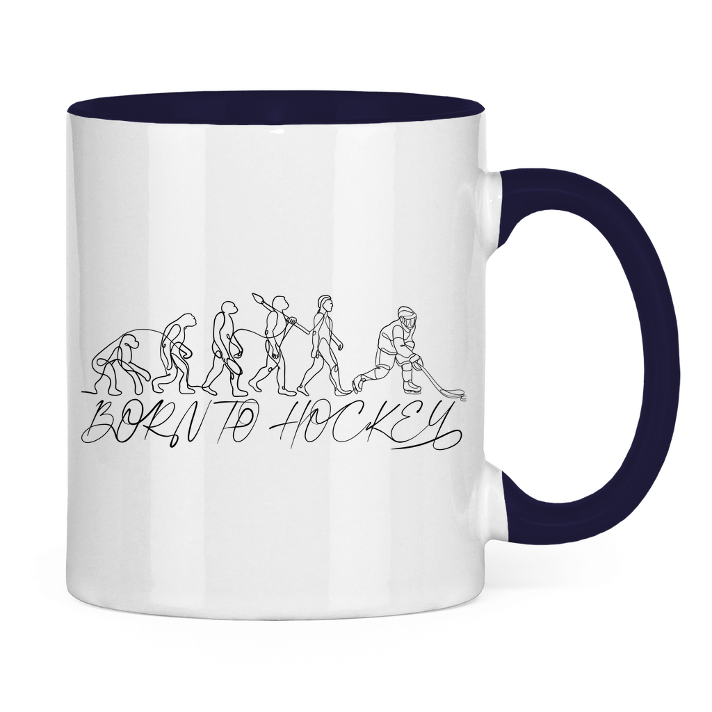 Tasse zweifarbig BORN TO HOCKEY EVULUTION