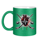 Glitzertasse HOCKEY HEARTBEAT