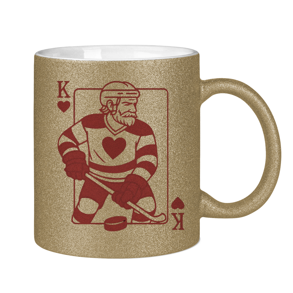 Glitzertasse HOCKEY HERZKÖNIG