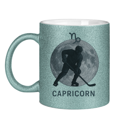 Glitzertasse STERNZEICHEN CAPRICORN / STEINBOCK