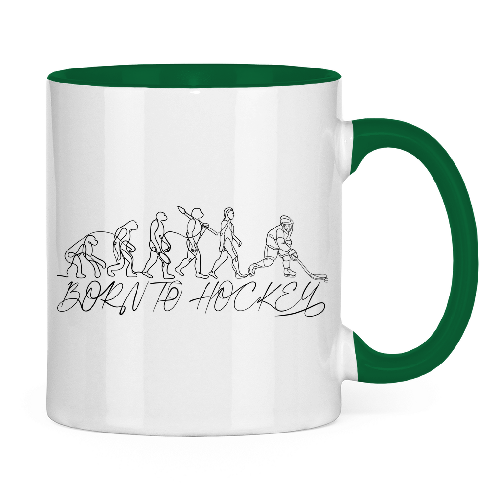 Tasse zweifarbig BORN TO HOCKEY EVULUTION
