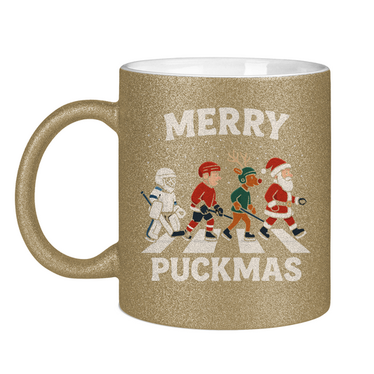 Glitzertasse MERRY PUCKMAS WALK