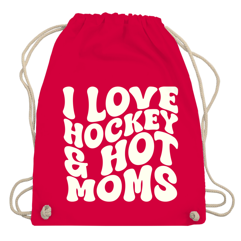 Turnbeutel I LOVE HOCKEY & HOT MOMS