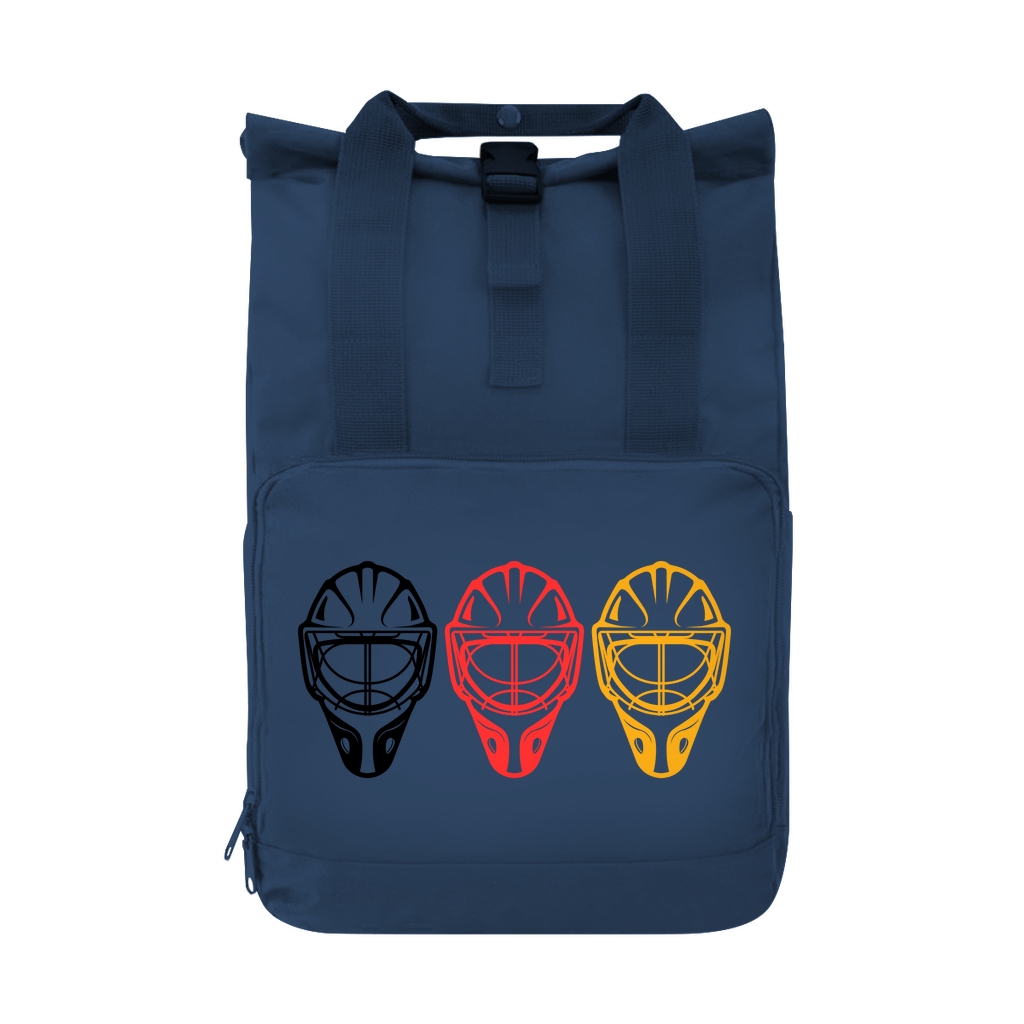 Rucksack GOALIE MASKE SCHWARZ-ROT-GOLD