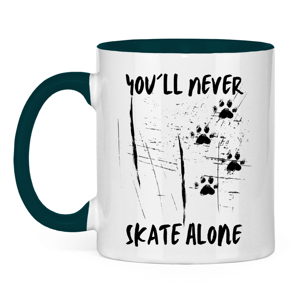 Tasse zweifarbig NEVER SKATE ALONE