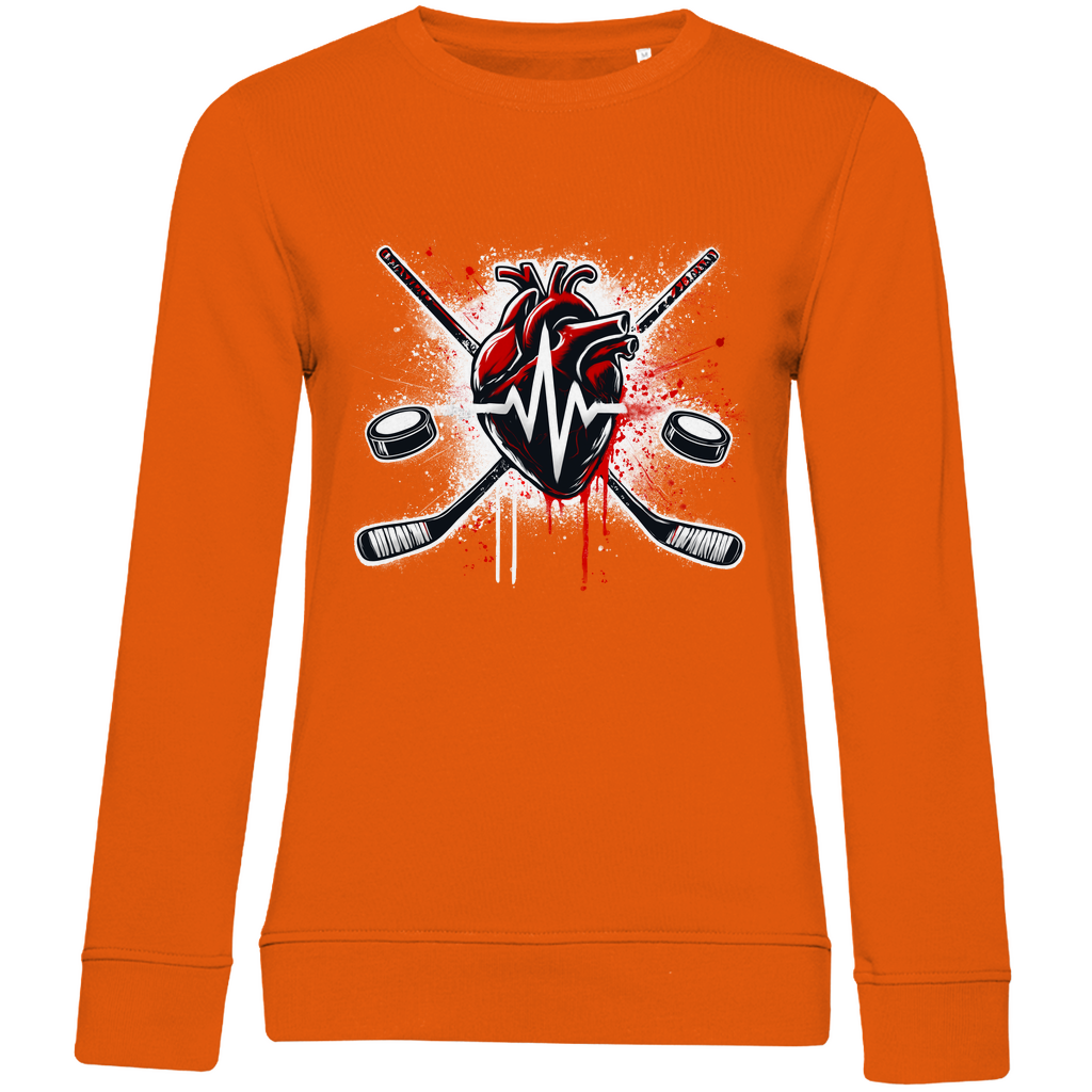 Ladies Sweatshirt HOCKEY HEARTBEAT