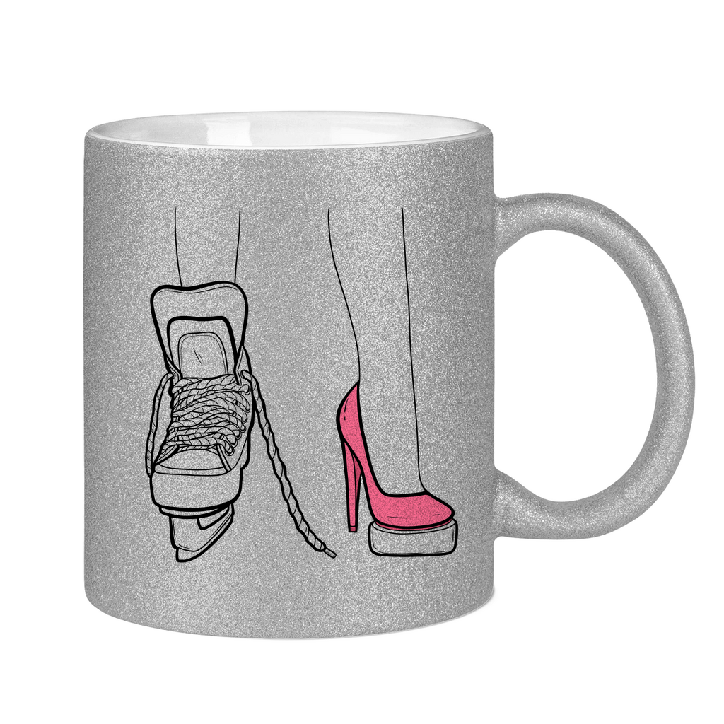 Glitzertasse SKATES & HEELS