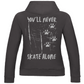 Ladies Hoodie NEVER SKATE ALONE (back)