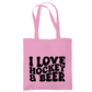 Tragetasche  I LOVE HOCKEY & BEER