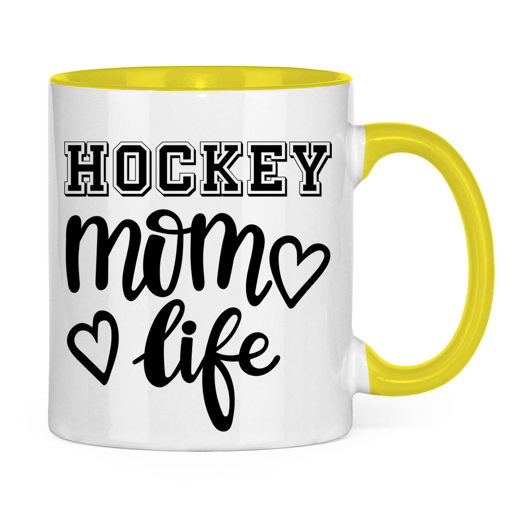 Tasse zweifarbig HOCKEY MOM LIFE