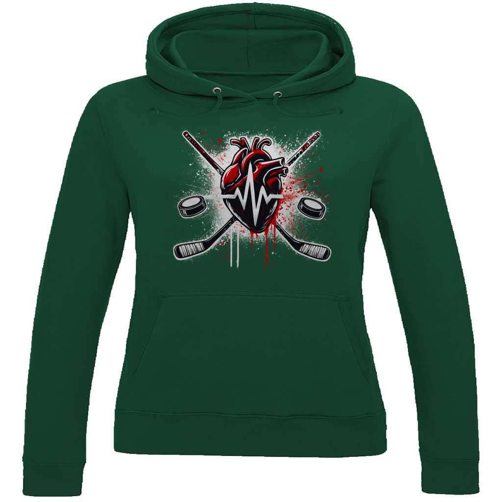 Ladies Hoodie HOCKEY HEARTBEAT