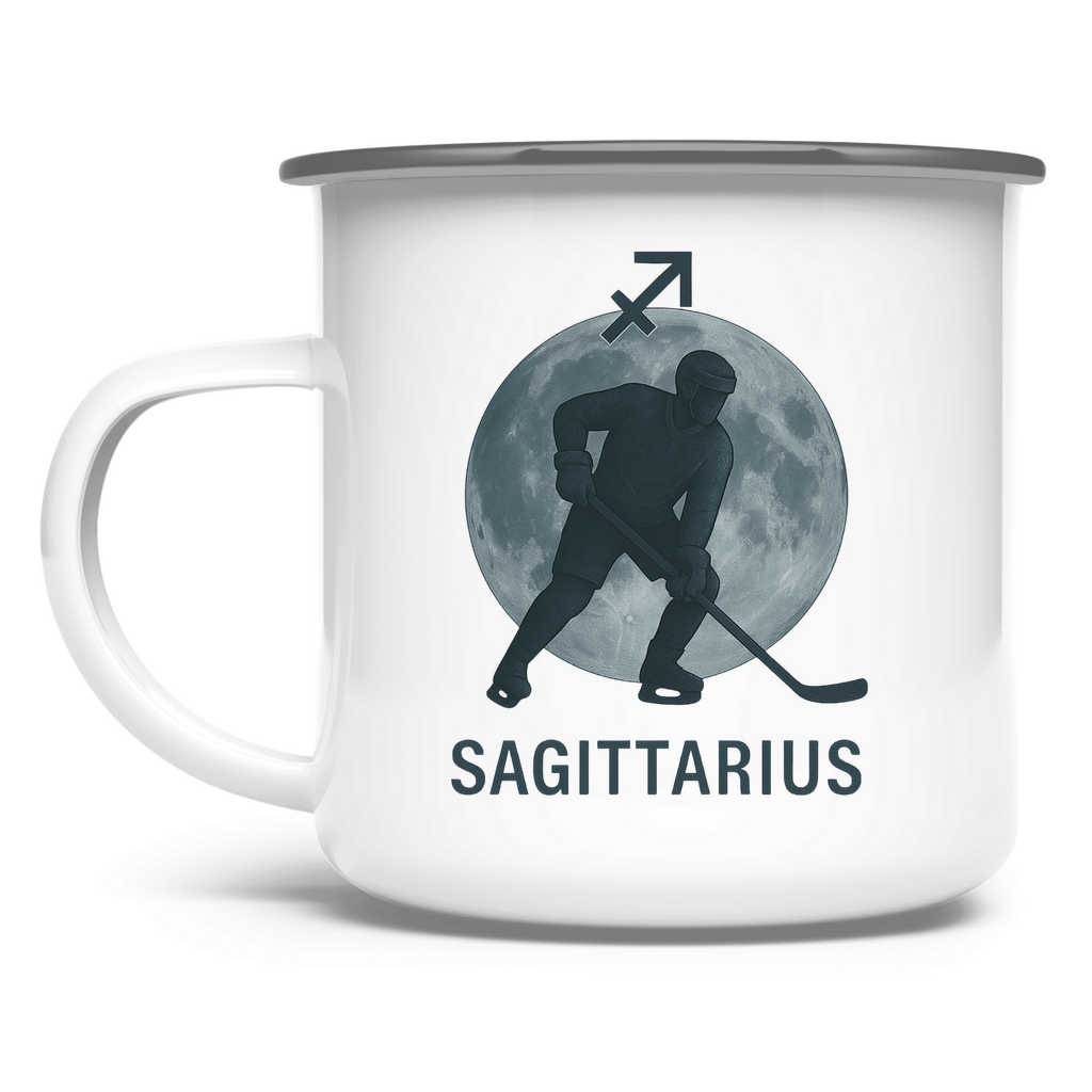 Emaille Tasse STERNZEICHEN SAGITTARIUS / SCHÜTZE