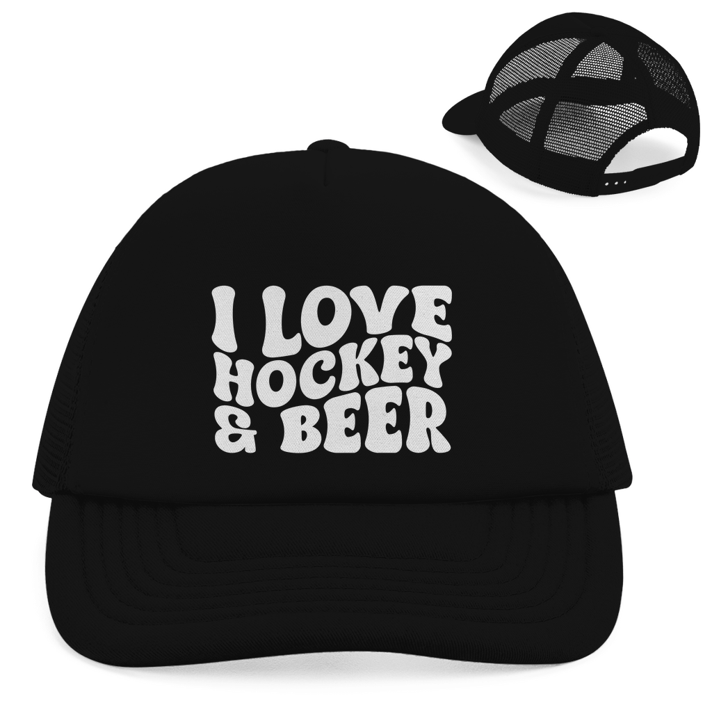 Retro Cap I LOVE HOCKEY & BEER