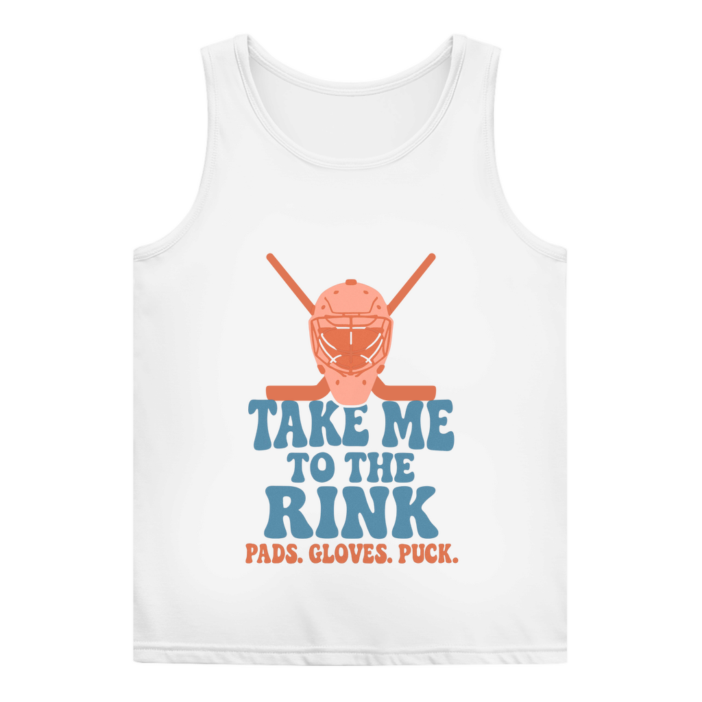 Ladies Tank Top TAKE ME TO THE RINK GOALIE