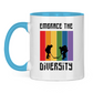 Tasse zweifarbig EMBRACE THE DIVERSITY