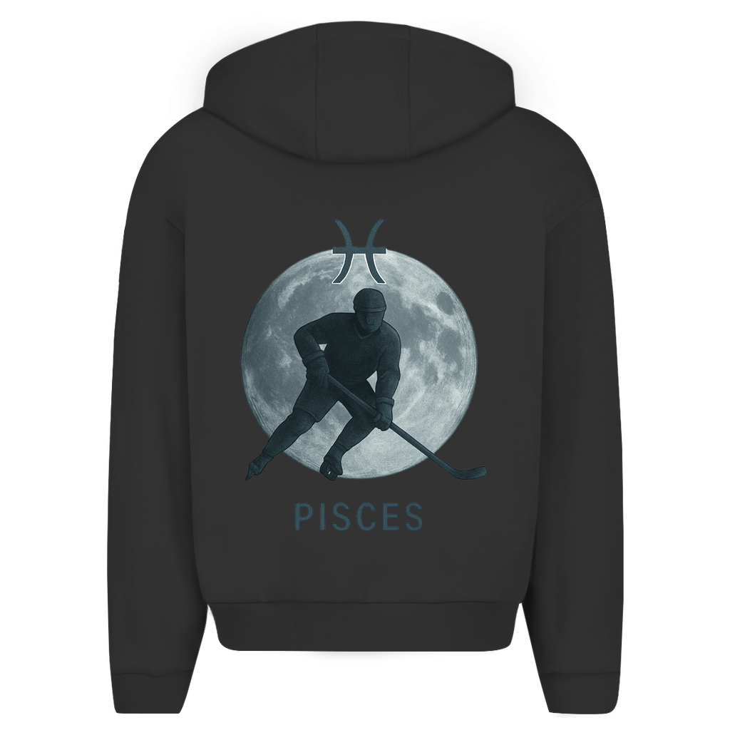 Oversize Zipper STERNZEICHEN PISCES / FISCH (front&back)