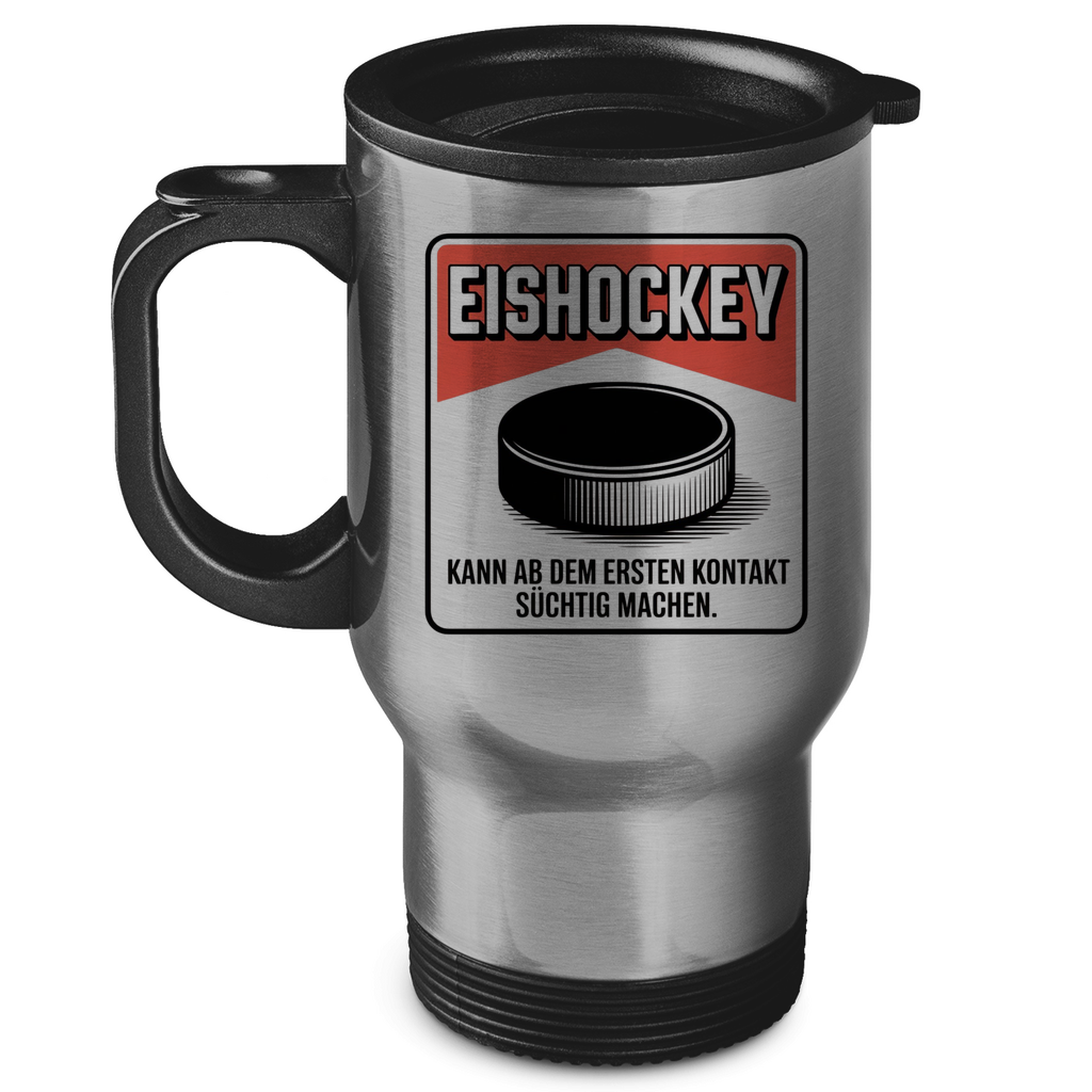 Edelstahl-Thermobecher  EISHOCKEY ZIGARETTENSCHACHTEL
