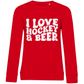 Ladies Sweatshirt I LOVE HOCKEY & BEER