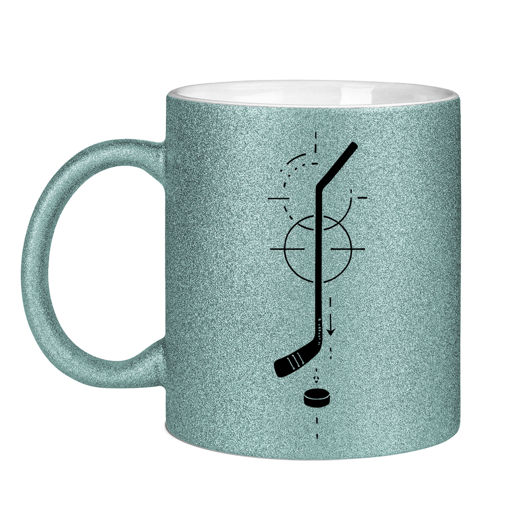 Glitzertasse HOCKEYSTICK MODERN