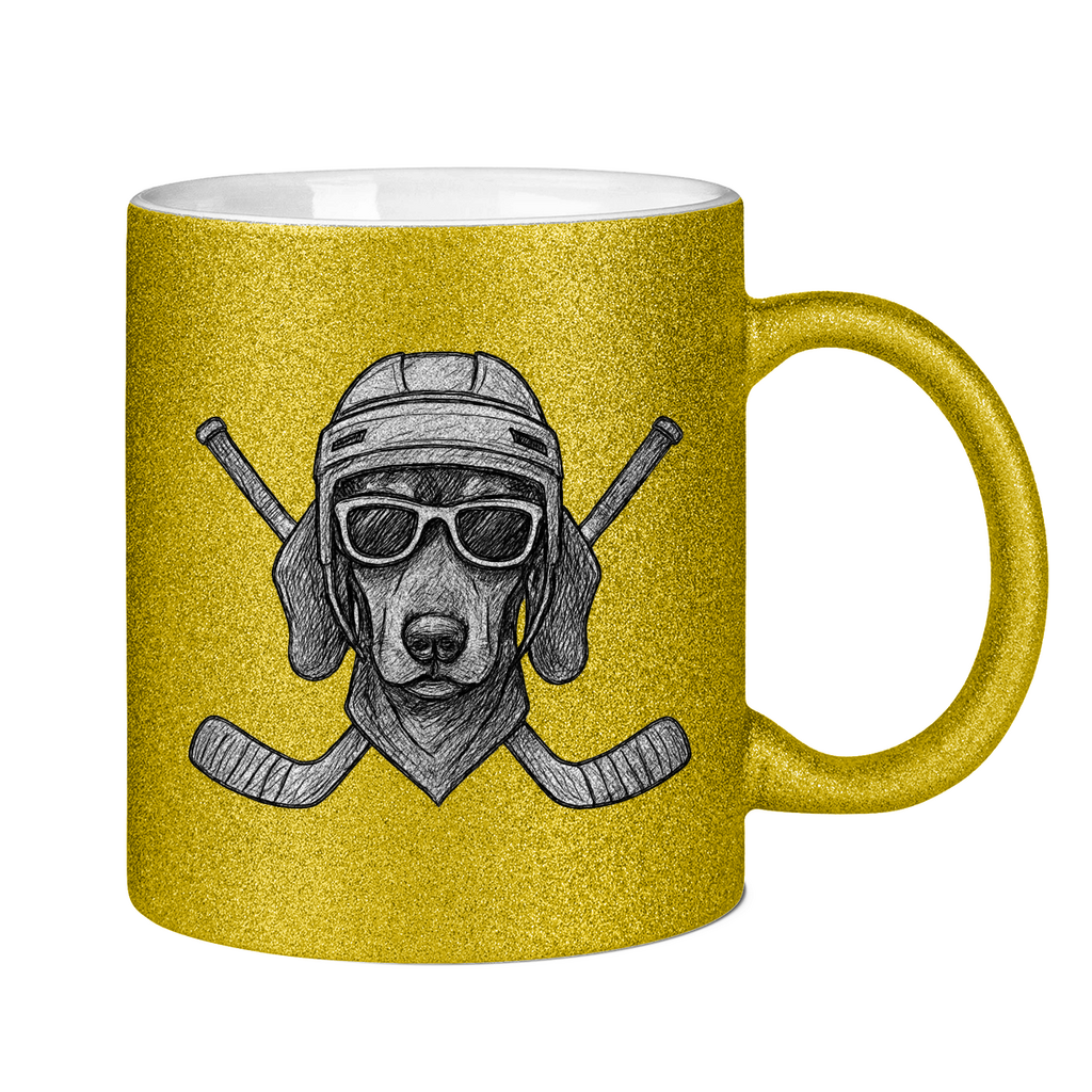 Glitzertasse COOL HOCKEYDOG