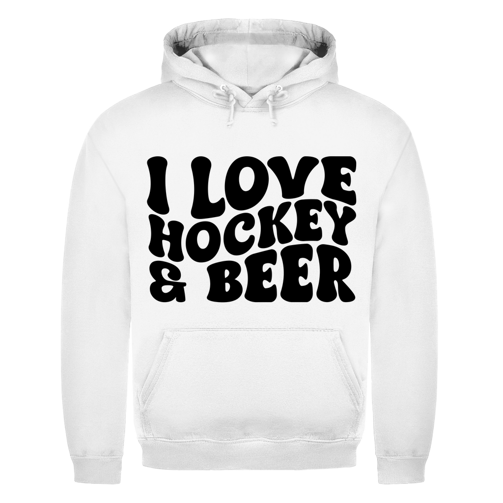 Unisex Hoodie I LOVE HOCKEY & BEER