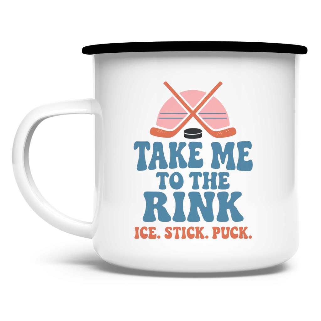 Emaille Tasse TAKE ME TO THE RINK