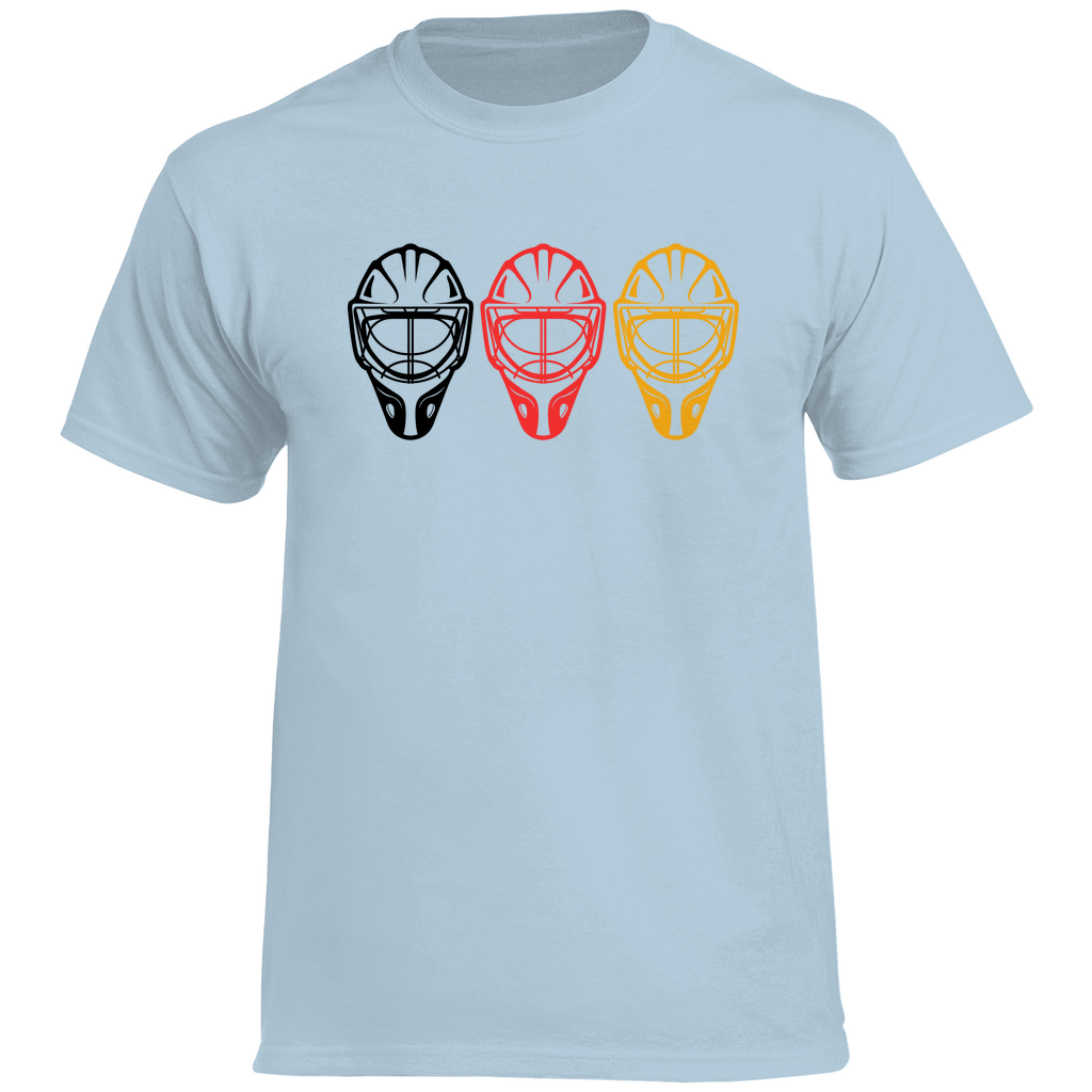 T-Shirt TEAM GOALIE MASKE SCHWARZ-ROT-GOLD