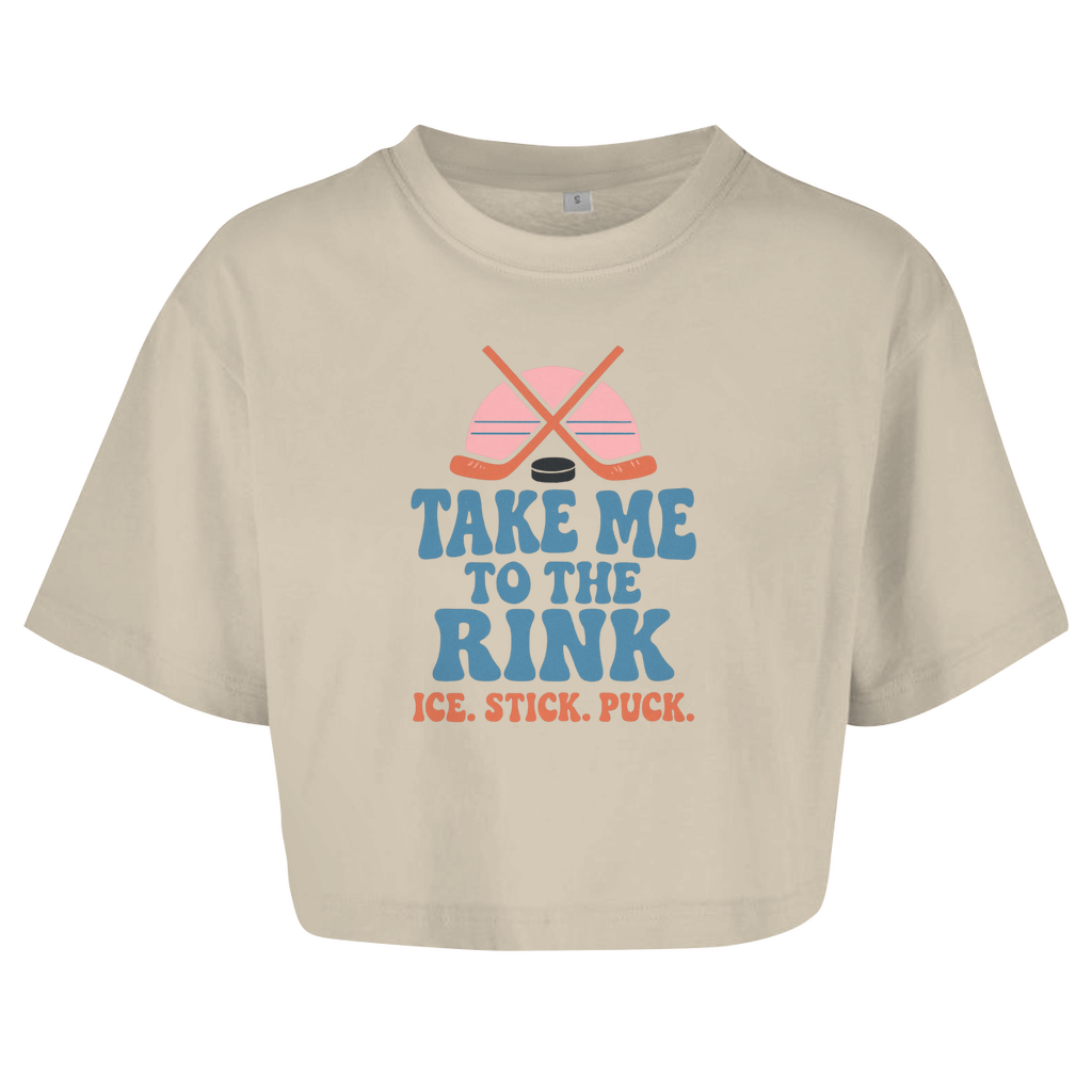 Ladies Crop Top TAKE ME TO THE RINK