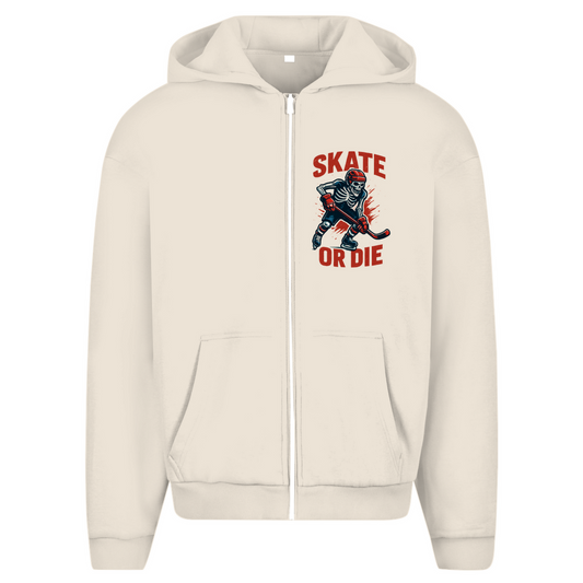 Oversize Zipper HALLOWEEN SKATE OR DIE (front&back)
