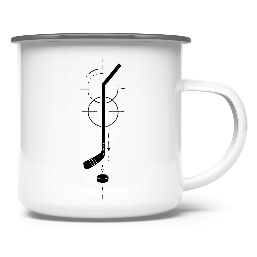Emaille Tasse HOCKEYSTICK MODERN