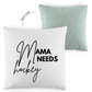 Kopfkissen zweifarbig MAMA NEEDS HOCKEY