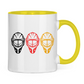 Tasse zweifarbig TEAM GOALIE MASKE SCHWARZ-ROT-GOLD