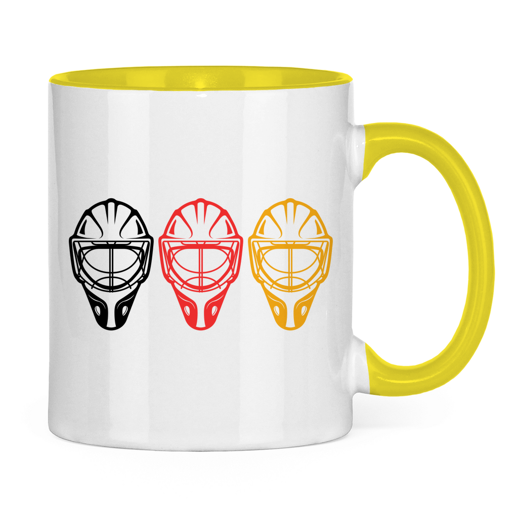 Tasse zweifarbig TEAM GOALIE MASKE SCHWARZ-ROT-GOLD