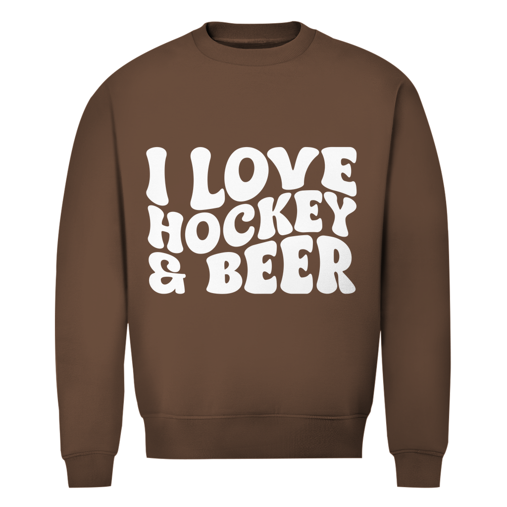 Unisex Sweatshirt  I LOVE HOCKEY & BEER