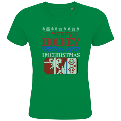 Kids T-Shirt UGLY CHRISTMAS MERRY HOCKEY