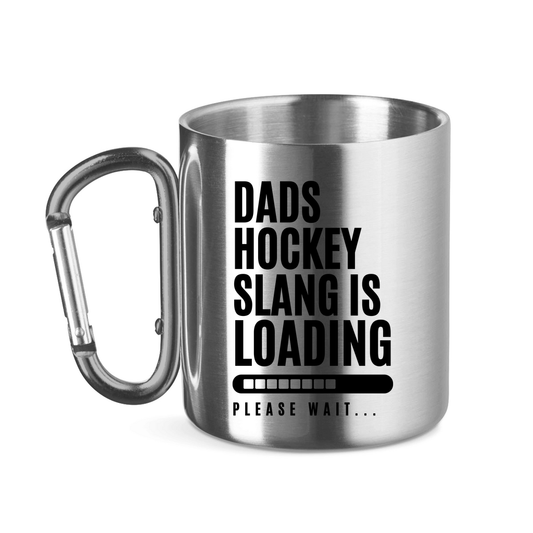 Edelstahltasse HOCKEYDADS SLOGAN