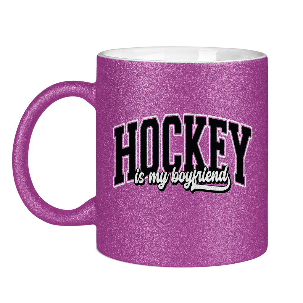 Glitzertasse HOCKEY IS MY BOYFRIEND