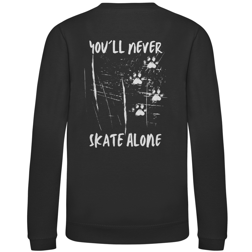 Kids Sweatshirt NEVER SKATE ALONE (back)