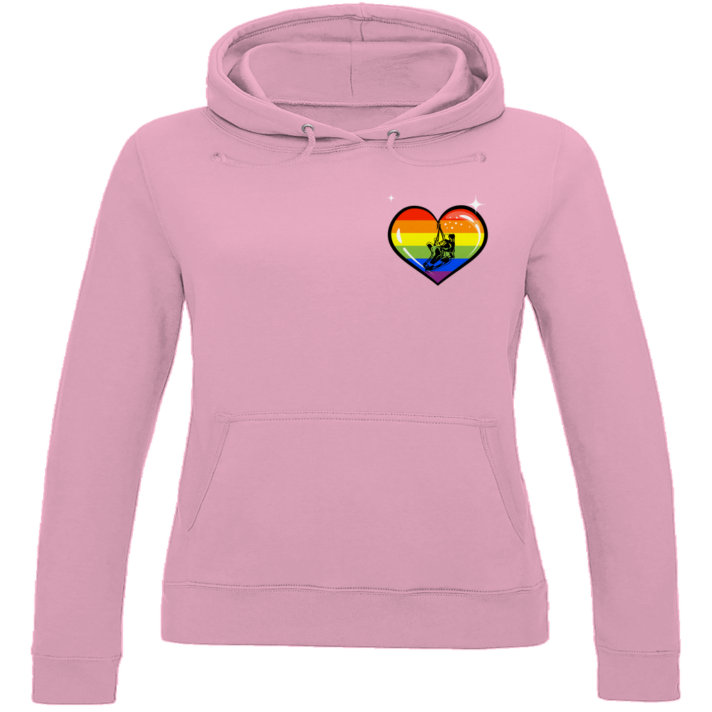 Ladies Hoodie RAINBOW SKATE HEART