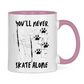 Tasse zweifarbig NEVER SKATE ALONE