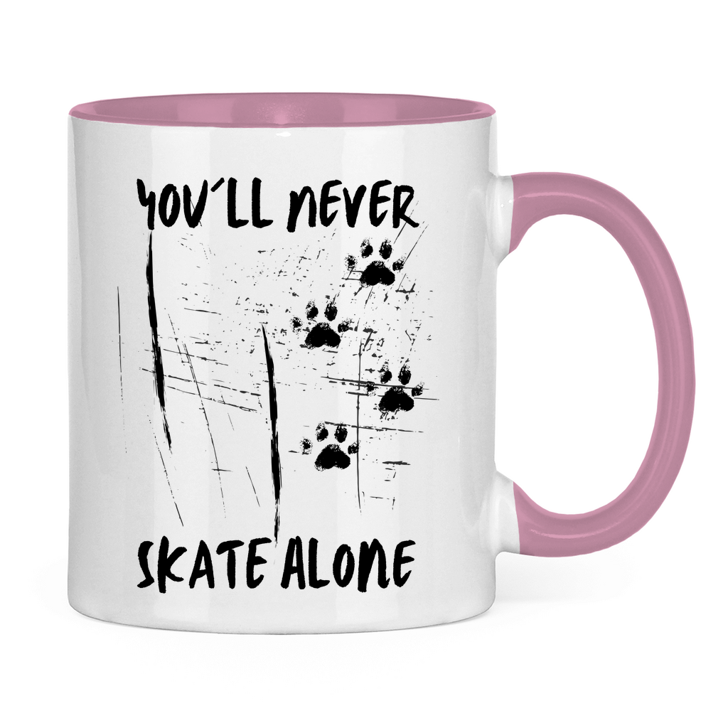 Tasse zweifarbig NEVER SKATE ALONE