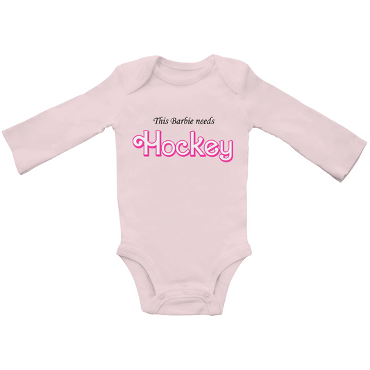 Babybody Langarm BARBIE NEEDS HOCKEY