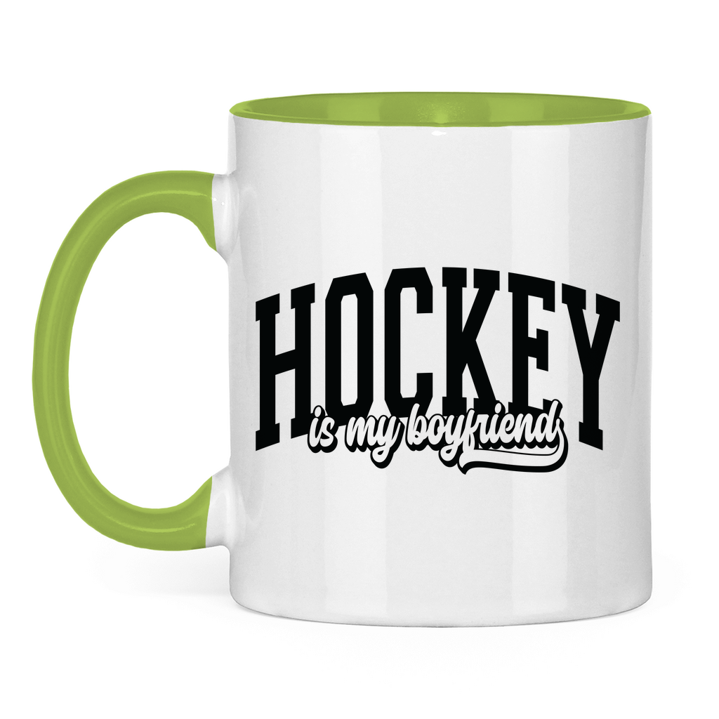 Tasse zweifarbig HOCKEY IS MY BOYFRIEND