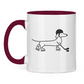 Tasse zweifarbig HOCKEY DACKEL