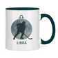 Tasse zweifarbig STERNZEICHEN LIBRA / WAAGE